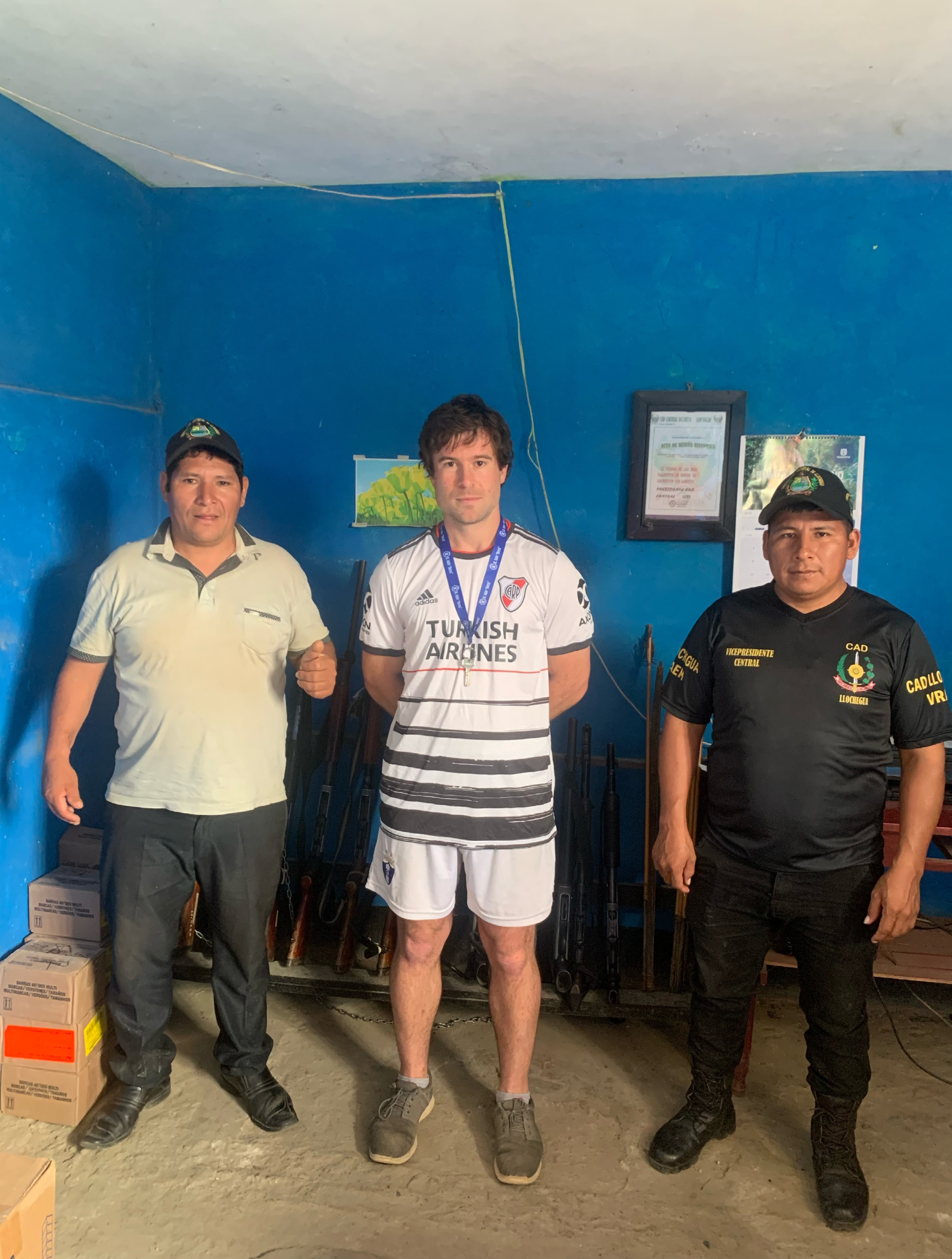 With the President and Vice President of the Comités de Autodefensa